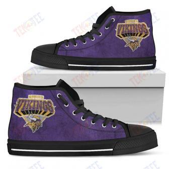 Mens Womens Minnesota Vikings High Top Shoes Simple Logoshoes | Favorety CA