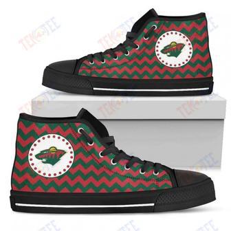 Mens Womens Minnesota Wild High Top Shoes Chevron Broncos Printable | Favorety DE