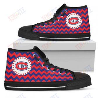 Mens Womens Montreal Canadiens High Top Shoes Chevron Broncos Printable | Favorety CA