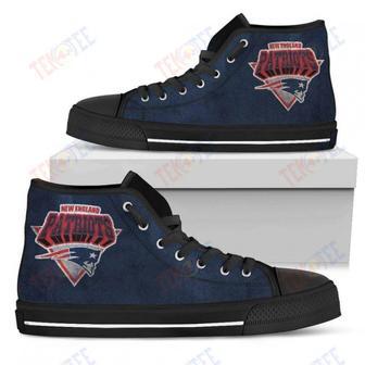 Mens Womens New England Patriots High Top Shoes Simple Logoshoes | Favorety