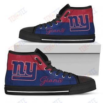 Mens Womens New York Giants High Top Shoes Divided Colours Stunning | Favorety AU