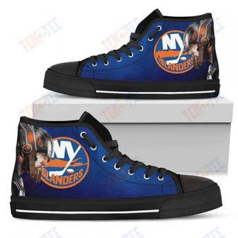 Mens Womens New York Islanders High Top Shoes Thor Head Beside Shoes | Favorety DE