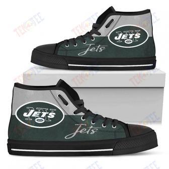 Mens Womens New York Jets High Top Shoes Divided Colours Stunning | Favorety CA