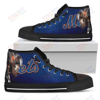 Mens Womens New York Mets High Top Shoes Thor Head Beside Shoes | Favorety