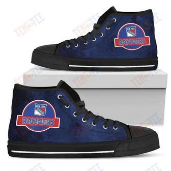 Mens Womens New York Rangers High Top Shoes Jurassic Parktop Quality | Favorety UK