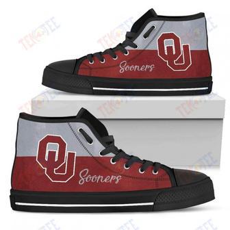 Mens Womens Oklahoma Sooners High Top Shoes Divided Colours Stunning | Favorety DE