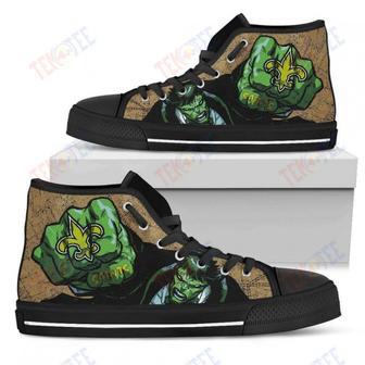 Mens Womens Orleans Saints High Top Shoes Hulk Punch Printable | Favorety UK