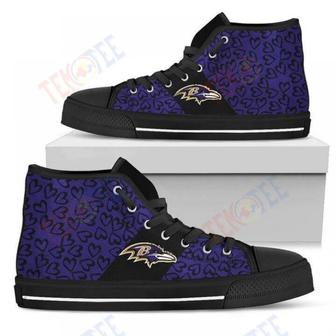 Mens Womens Perfect Cross Color Absolutely Nice Baltimore Ravens High Top Shoes | Favorety