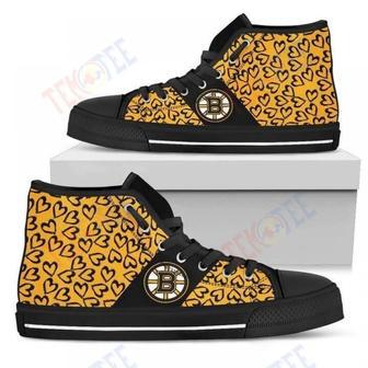 Mens Womens Perfect Cross Color Absolutely Nice Boston Bruins High Top Shoes | Favorety AU