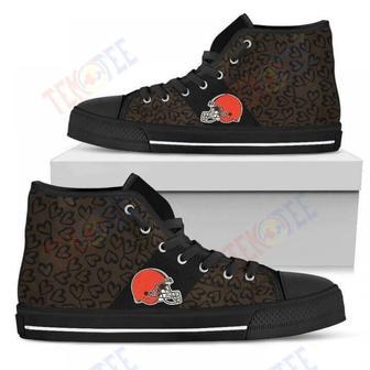 Mens Womens Perfect Cross Color Absolutely Nice Cleveland Browns High Top Shoes | Favorety UK