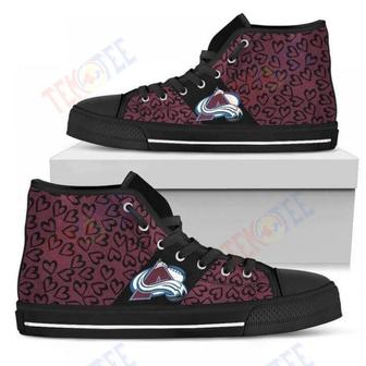 Mens Womens Perfect Cross Color Absolutely Nice Colorado Avalanche High Top Shoes | Favorety