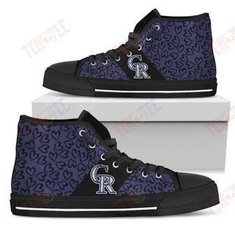 Mens Womens Perfect Cross Color Absolutely Nice Colorado Rockies High Top Shoes | Favorety AU