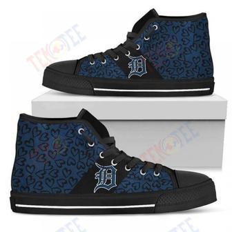 Mens Womens Perfect Cross Color Absolutely Nice Detroit Tigers High Top Shoes | Favorety DE