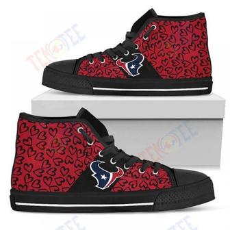 Mens Womens Perfect Cross Color Absolutely Nice Houston Texans High Top Shoes | Favorety