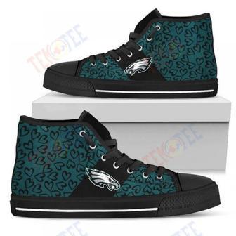 Mens Womens Perfect Cross Color Absolutely Nice Philadelphia Eagles High Top Shoes | Favorety AU