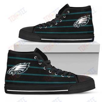 Mens Womens Philadelphia Eagles High Top Shoes Edge Straight Perfect Circle Shoes | Favorety DE