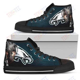 Mens Womens Philadelphia Eagles High Top Shoes Thor Head Beside Shoes | Favorety CA