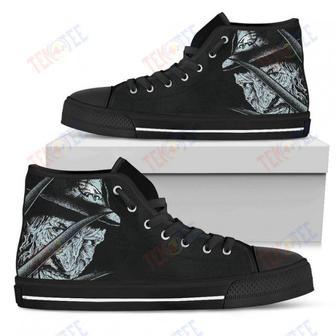 Mens Womens Philadelphia Eagles Nightmare Freddy Colorful High Top Shoes Printable | Favorety AU