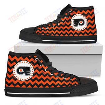 Mens Womens Philadelphia Flyers High Top Shoes Chevron Broncos Printable | Favorety DE