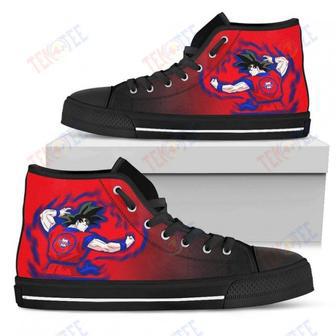 Mens Womens Philadelphia Phillies Goku Saiyan Power High Top Shoes Printable | Favorety