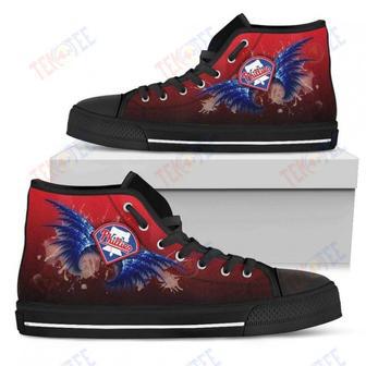 Mens Womens Philadelphia Phillies High Top Shoes Angel Wings Printable | Favorety UK