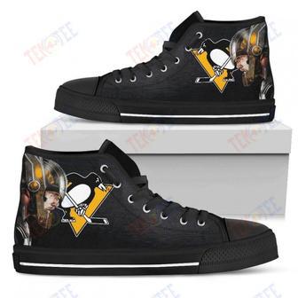 Mens Womens Pittsburgh Penguins High Top Shoes Thor Head Beside Shoes | Favorety UK