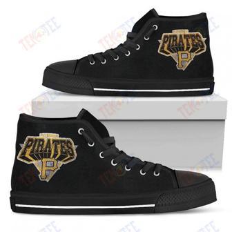 Mens Womens Pittsburgh Pirates High Top Shoes Simple Logoshoes | Favorety