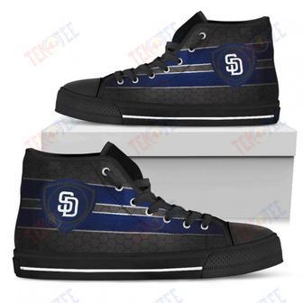 Mens Womens San Diego Padres High Top Shoes The Shield Shoes | Favorety CA