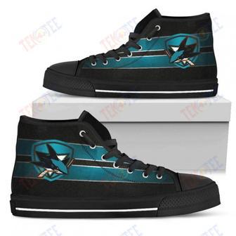 Mens Womens San Jose Sharks High Top Shoes The Shield Shoes | Favorety UK