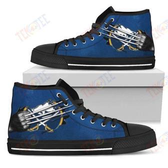 Mens Womens Scratch Of The Wolf Buffalo Sabres High Top Shoes | Favorety UK