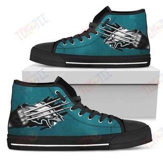 Mens Womens Scratch Of The Wolf Philadelphia Eagles High Top Shoes | Favorety UK