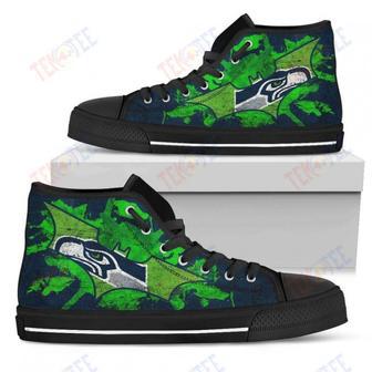 Mens Womens Seattle Seahawks High Top Shoes Printable | Favorety