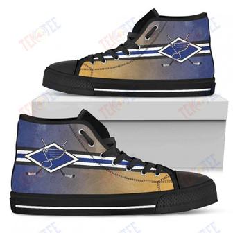 Mens Womens St Louis Blues High Top Shoes Double Stick Check Shoes | Favorety UK
