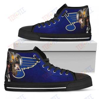 Mens Womens St Louis Blues High Top Shoes Thor Head Beside Shoes | Favorety AU