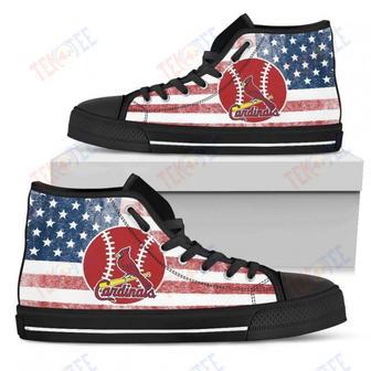 Mens Womens St Louis Cardinals High Top Shoes Flag Rugbytop Quality | Favorety UK