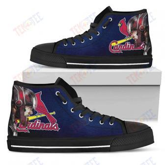 Mens Womens St Louis Cardinals High Top Shoes Thor Head Beside Shoes | Favorety UK