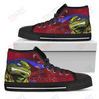 Mens Womens St Louis Cardinals Turtle Ninja High Top Shoes Printable | Favorety CA