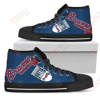 Mens Womens Straight Outta Atlanta Braves High Top Shoes | Favorety