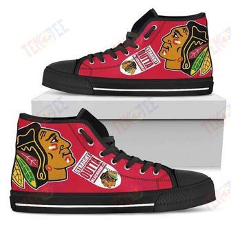 Mens Womens Straight Outta Chicago Blackhawks High Top Shoes | Favorety DE