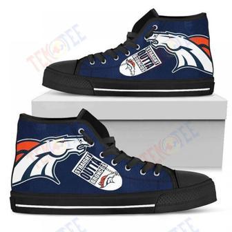 Mens Womens Straight Outta Denver Broncos High Top Shoes | Favorety CA