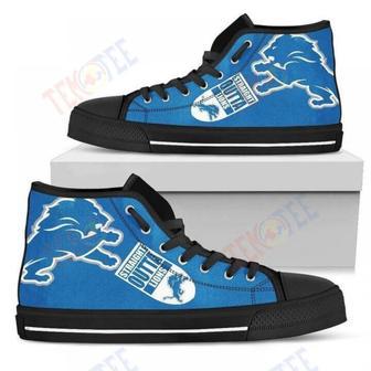 Mens Womens Straight Outta Detroit Lions High Top Shoes | Favorety AU