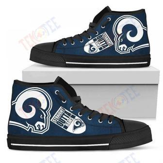 Mens Womens Straight Outta Los Angeles Rams High Top Shoes | Favorety