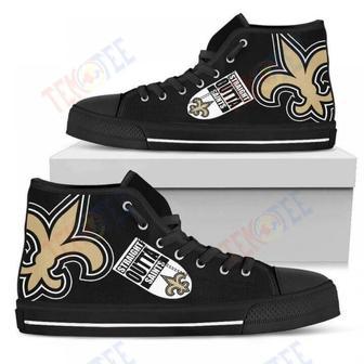 Mens Womens Straight Outta New Orleans Saints High Top Shoes | Favorety