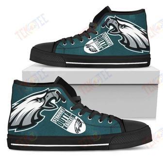 Mens Womens Straight Outta Philadelphia Eagles High Top Shoes | Favorety