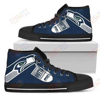 Mens Womens Straight Outta Seattle Seahawks High Top Shoes | Favorety DE