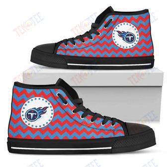 Mens Womens Tennessee Titans High Top Shoes Chevron Broncos Printable | Favorety AU