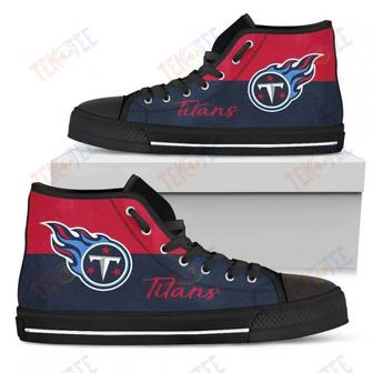 Mens Womens Tennessee Titans High Top Shoes Divided Colours Stunning | Favorety
