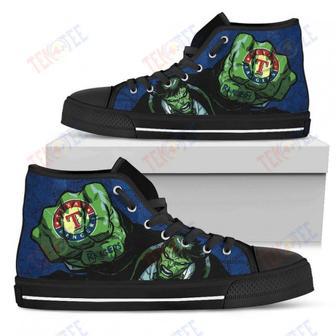 Mens Womens Texas Rangers Hulk Punch High Top Shoes Printable | Favorety