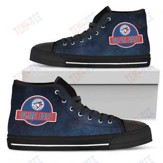 Mens Womens Toronto Blue Jays High Top Shoes Jurassic Parktop Quality | Favorety