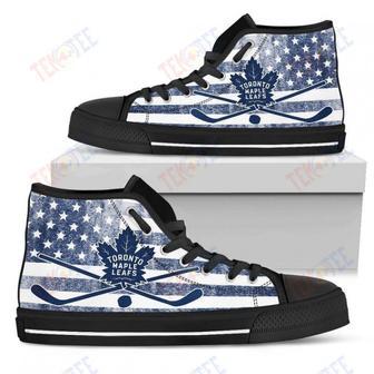 Mens Womens Toronto Maple Leafs High Top Shoes Flag Rugbytop Quality | Favorety